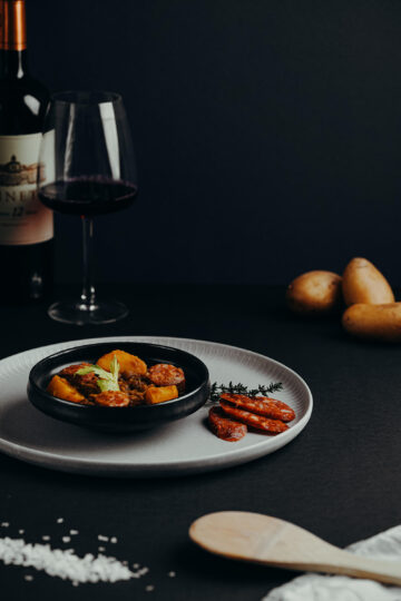 Linsen mit Chorizo Iberico/kartoffeln